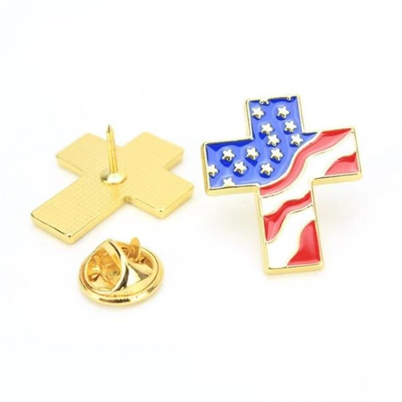 Metal Cross Lapel Pin Badges for Christian 1