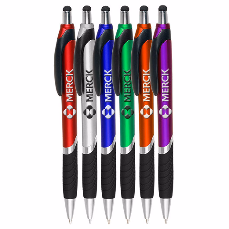Plastic Pen with Screen Touch Stylus