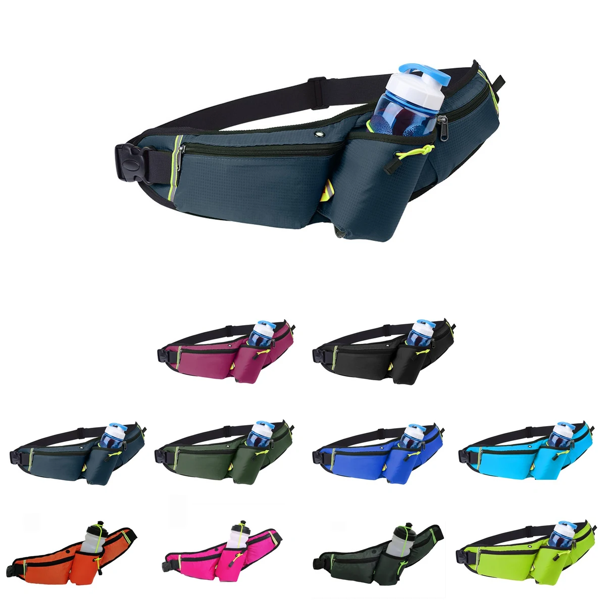 Sports Waist Bag With Bottle Holder 1
