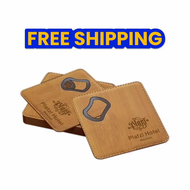 Leather Bottle Opener Coasters