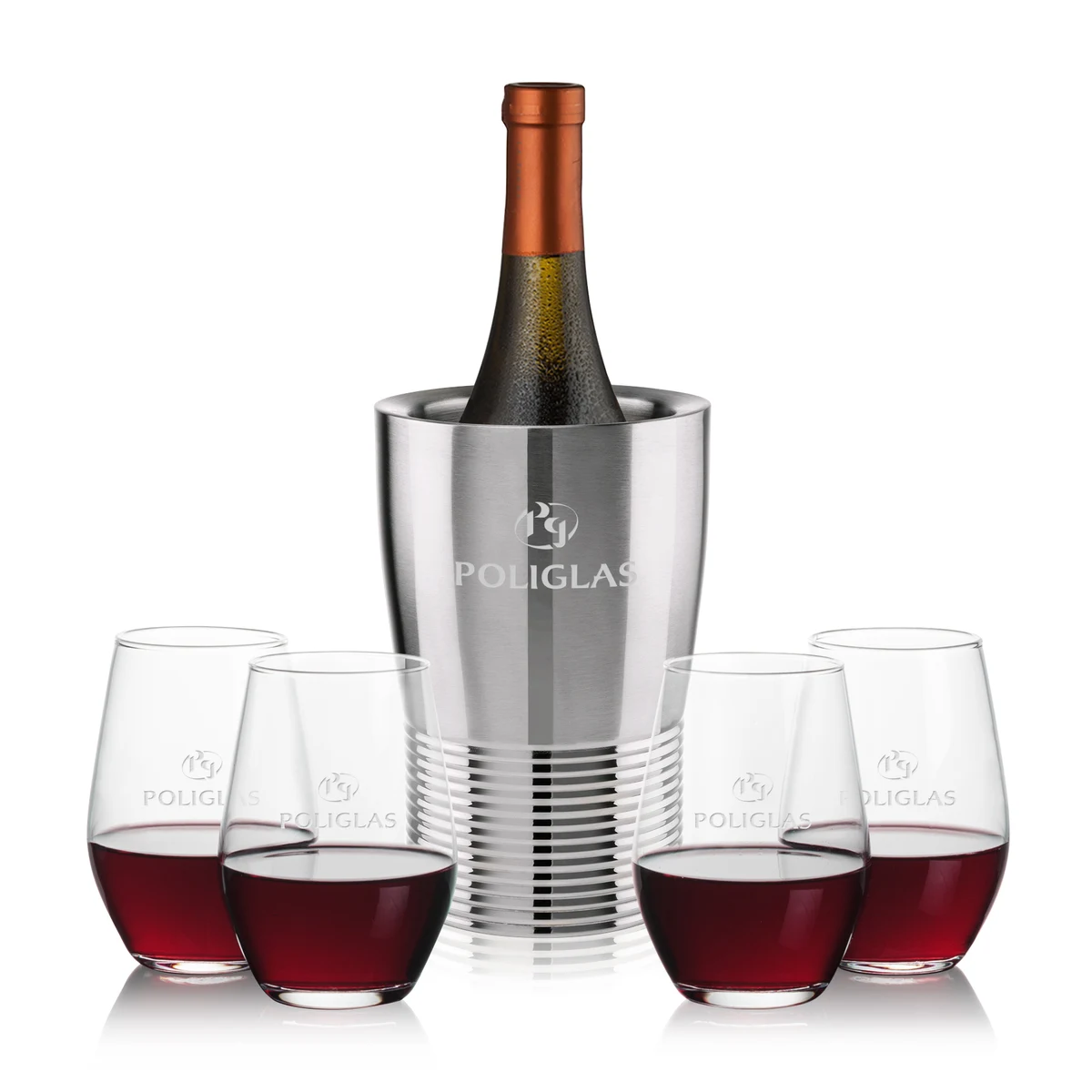 Genoa Wine Cooler & Vale Stemless Wine Set 1