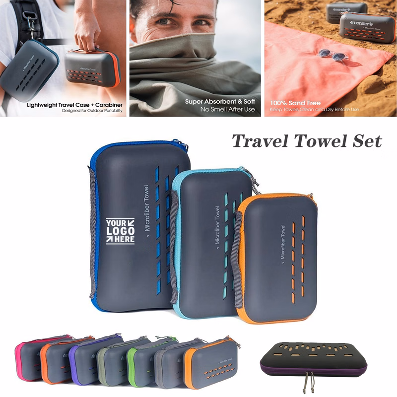 Camping Hiking Super Absorbent Fast Dry Ultra Soft Microfiber Travel Towel for Beach Sports Case