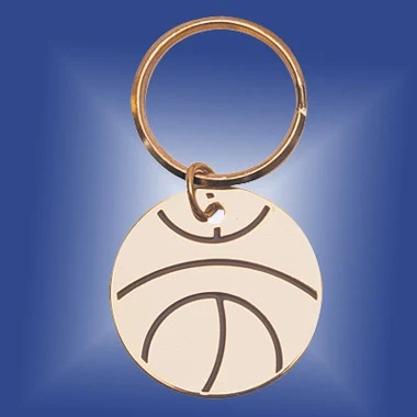 GOLD PLATED BASKETBALL KEYRING 1
