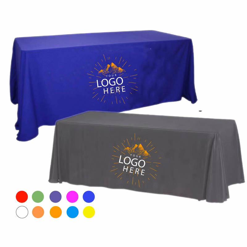 Full-Color 6`Economy Polyester Table Throw