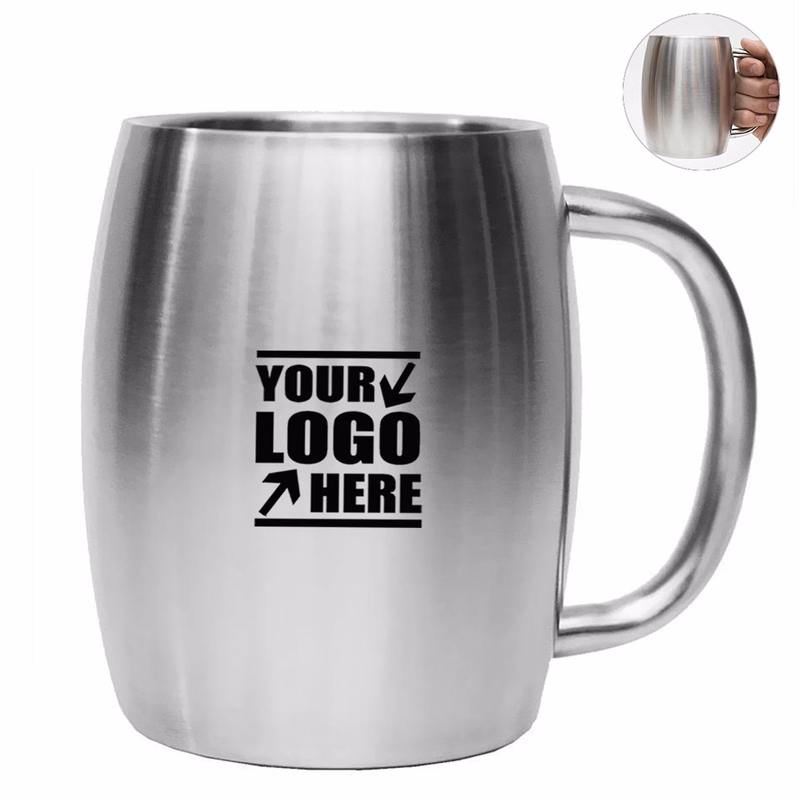 Stainless Double Wall Insulation Beer Coffee Desk Mug Cup