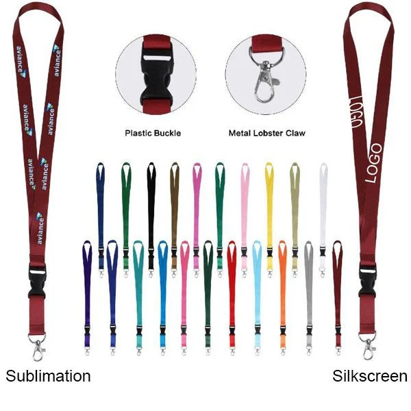 3/4" Polyester Lanyard W/ Lobster Clip & Plastic Buckle (Sublimation) 1