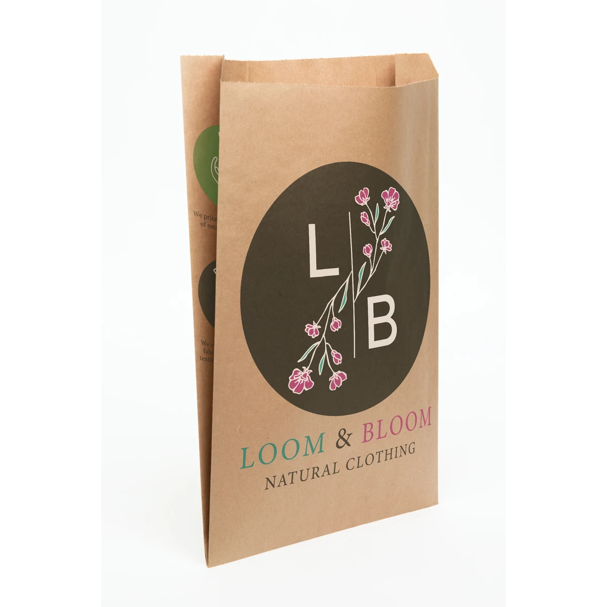 Digital Full Color 2-Sided Natural Merchant Paper Bag with Gusset (9" x 13" x 2.5") 1