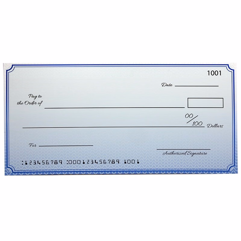 Custom Premium Giant Check 30 X 60 Inch