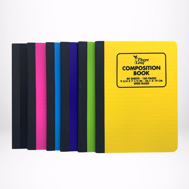 Wide Ruled Composition Notebooks - 80 Sheets 6 Colors