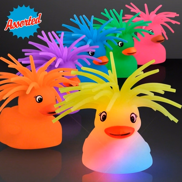 Light Up Crazy Hair Puffer Ducks