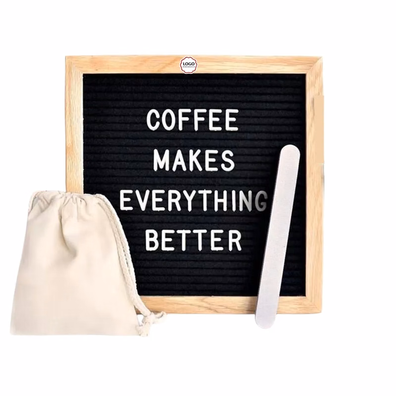 Wood Frame With Felt Letter Board