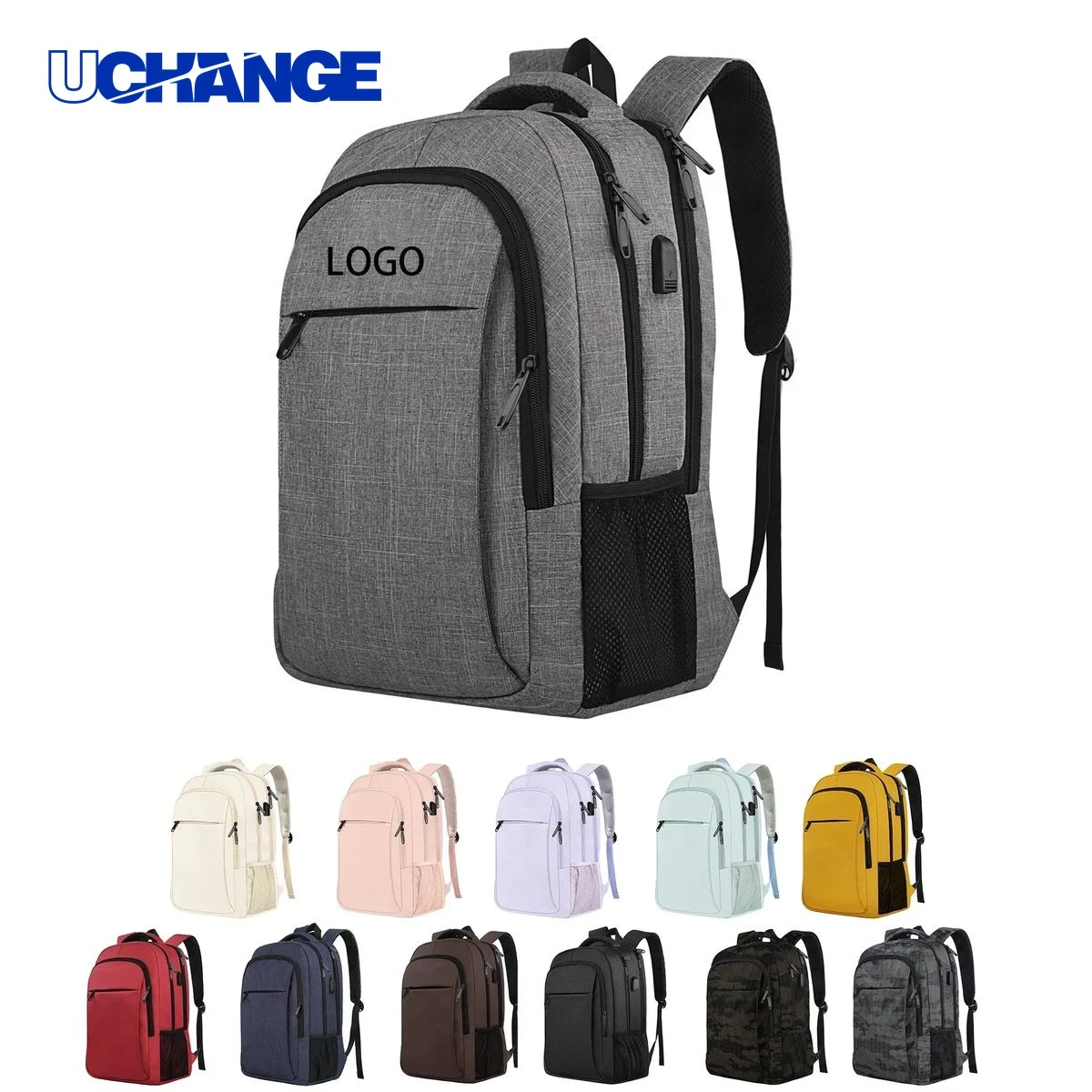 Business Travel School Backpack Organizer with USB Charging Port 1