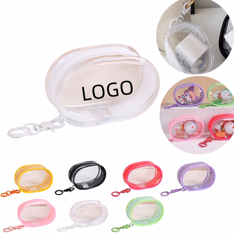 Transparent Organizer Bag Display Box With Keychain