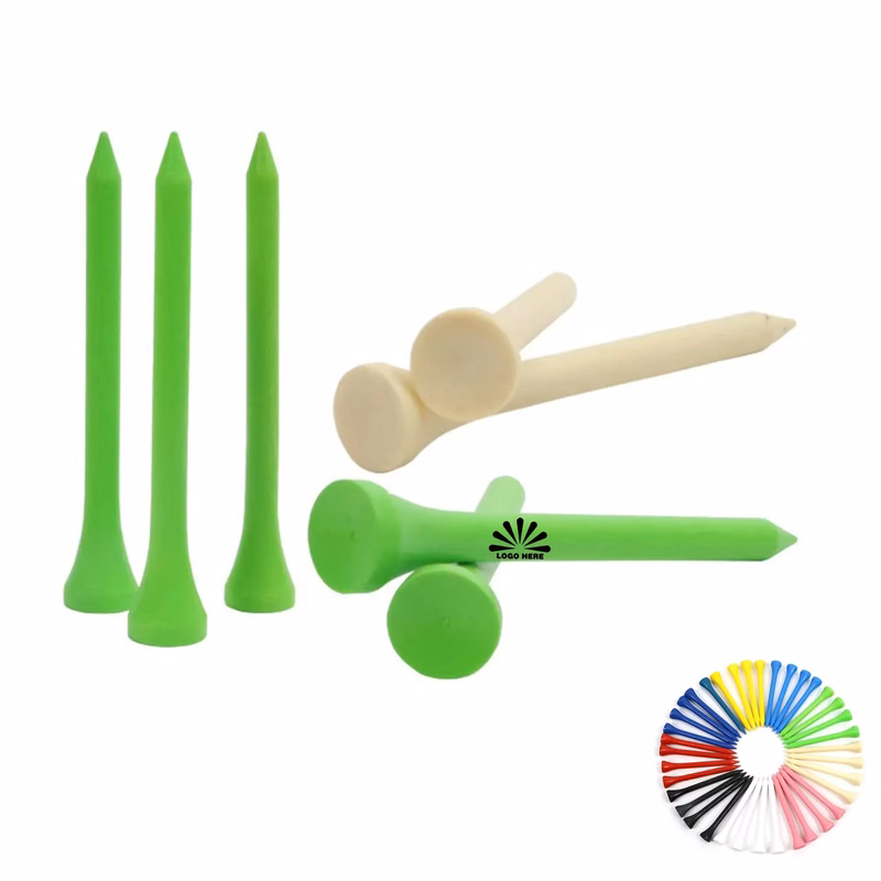 Multi-Color Wooden Golf Tees With Customizable Logo