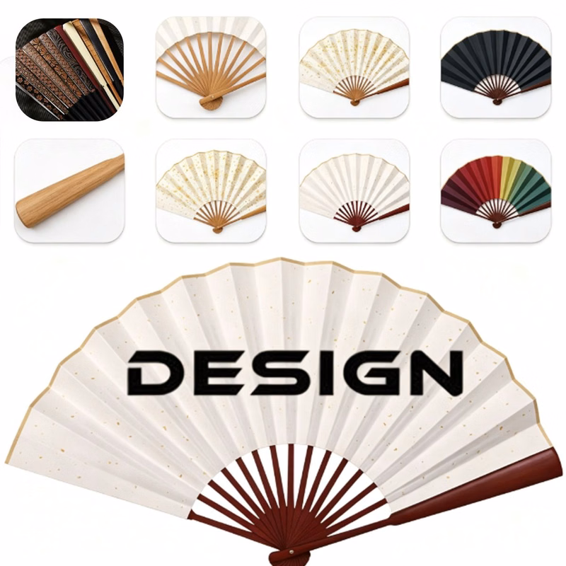Chinese Style Calligraphy And Painting Folding Fan