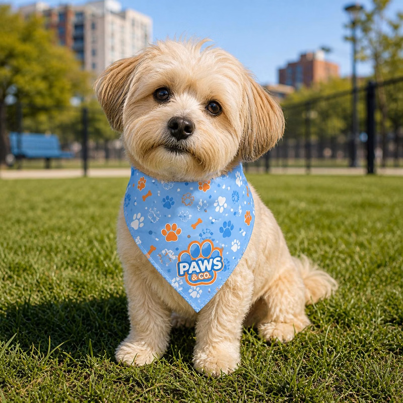 24 Hr Express Ship - Small Dog Bandana, 14x14x20, Stitched Edges, Sublimated Edge to Edge