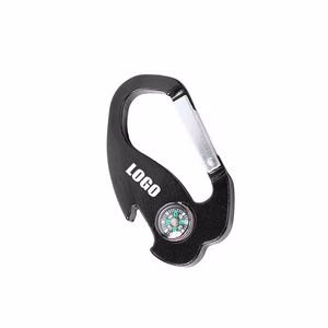 Sturdy Thick Carabiners With Opener And Mini Compass