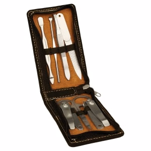 7-Piece Laserable Leatherette Manicure Gift Set