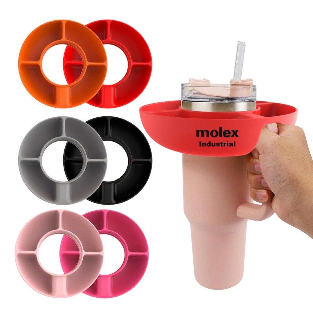 4 Compartment Silicone Snack Tray 1