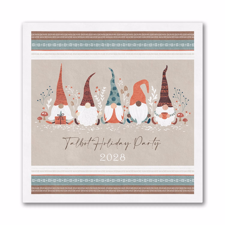 Gnome for Christmas Luncheon Napkin