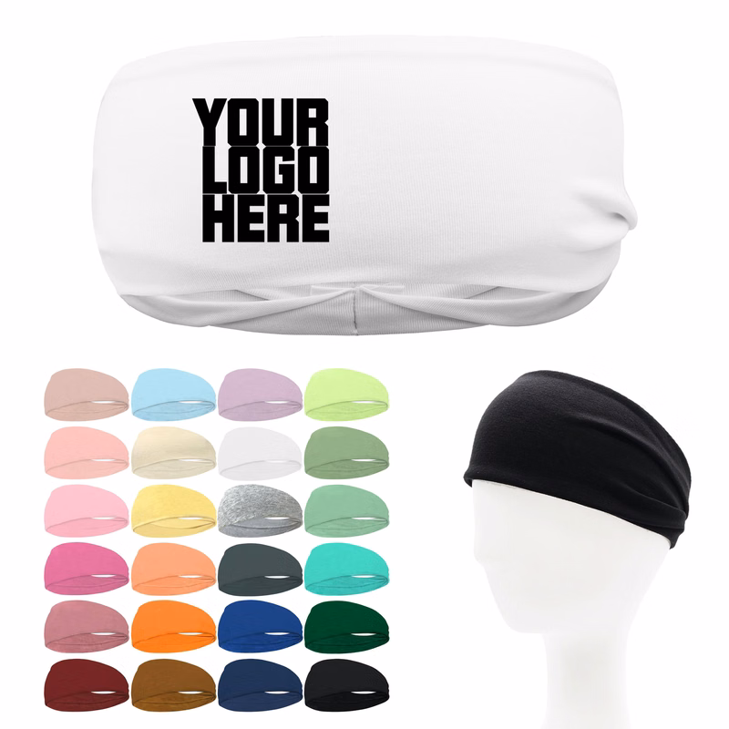 Wide Elastic Sport Headband In Adult Or Child Size