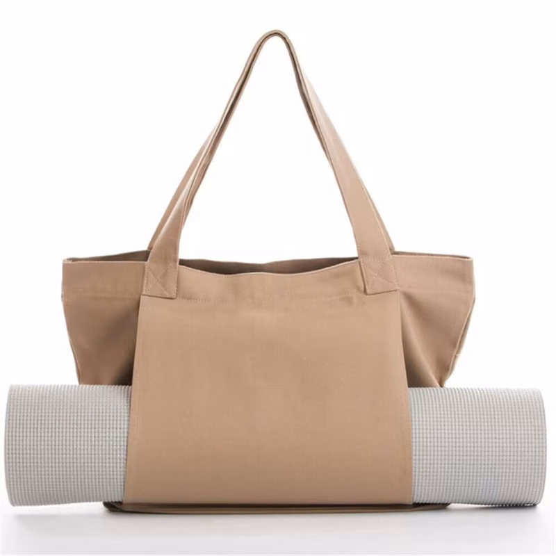 Canvas Yoga Mat Bag, Portable Sports Shoulder Bag for Pilates & Outdoor Workout