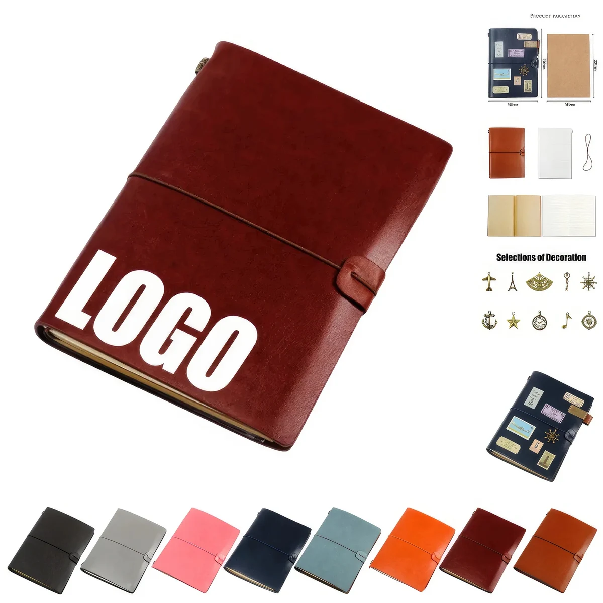 PU Leather A5 Business Travel Journal Pocket Notebook 1