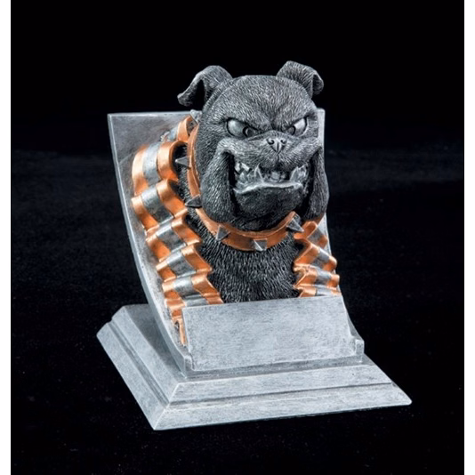 Bulldog Spirit Mascot Resin