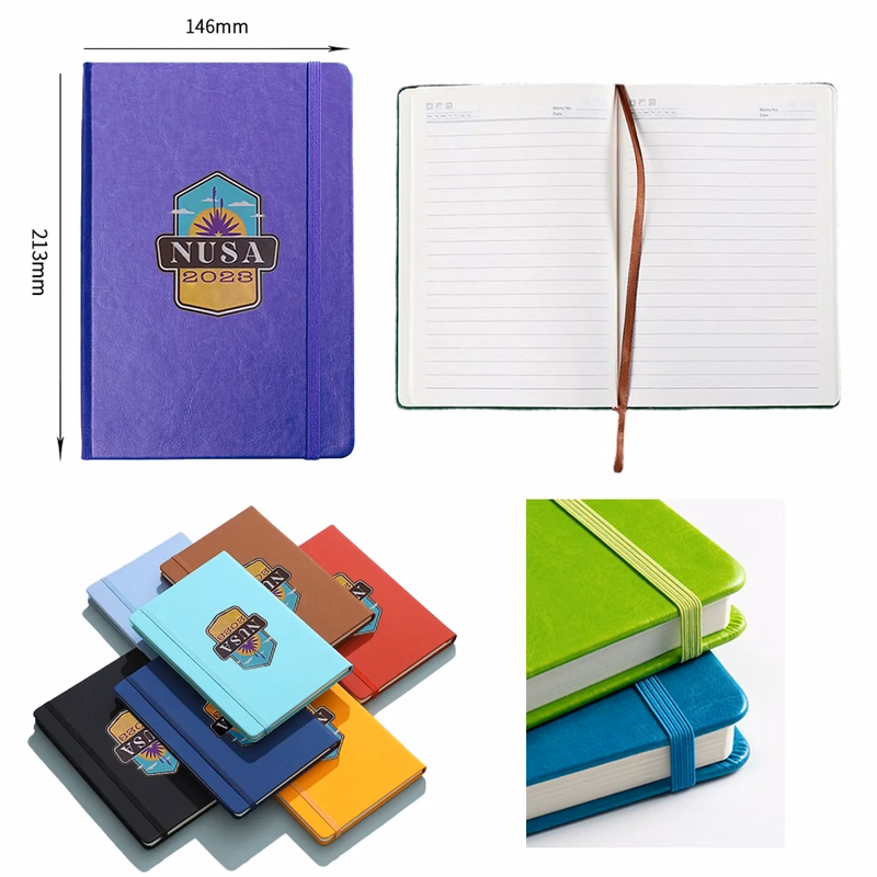 A5 Full Color Leather Notebook 80 Sheets MOQ50pcs