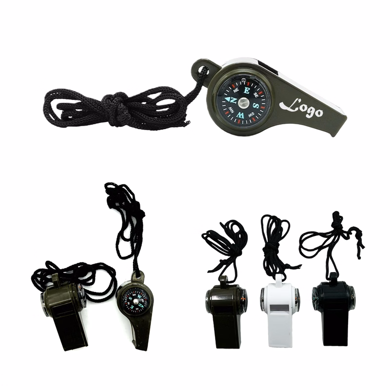 3-in-1 Emergency Compass and Thermometer Survival Whistle