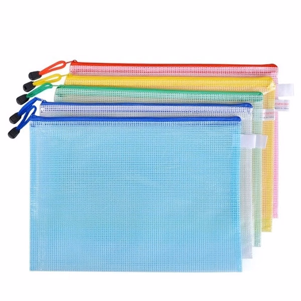 A4 Size PVC Zipper Waterproof File Bag