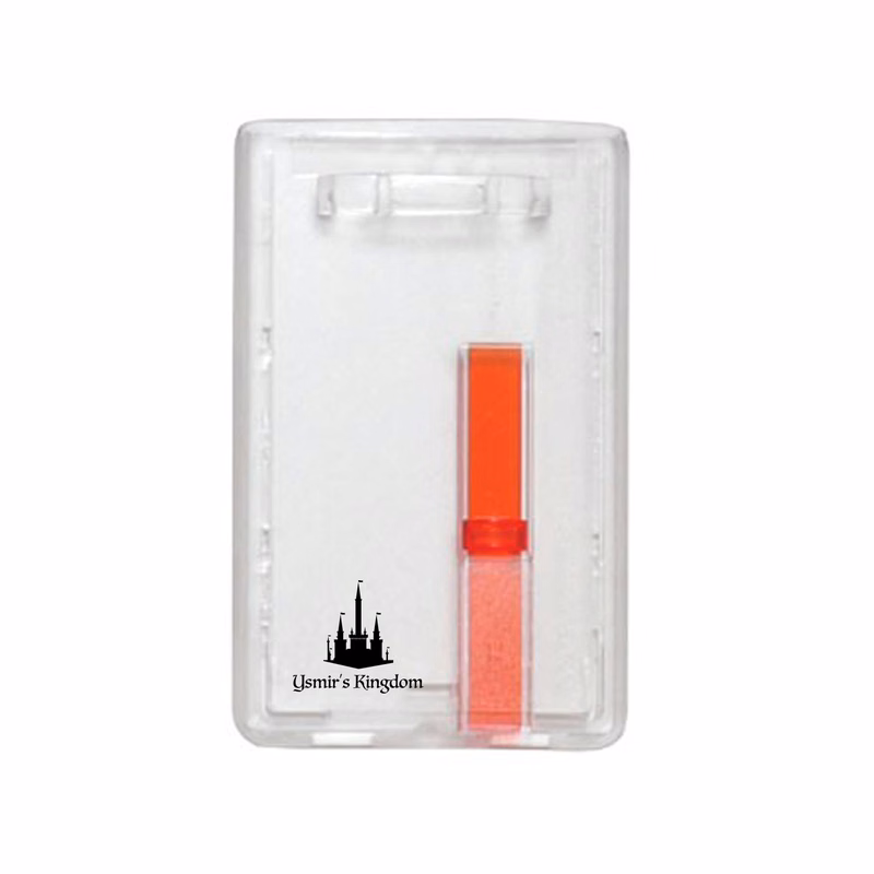 2.28" W x 3.60" H - Vertical Rigid Card Holder (1 Color Imprint)