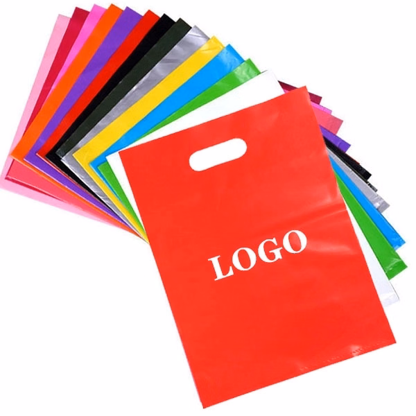 Die Cut Handle Plastic Bags - 15" x 12"