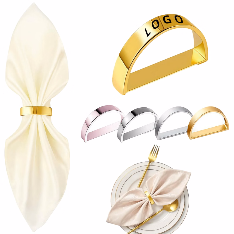 MOQ Metal Napkin Ring Holders Elegant Wedding Accessory