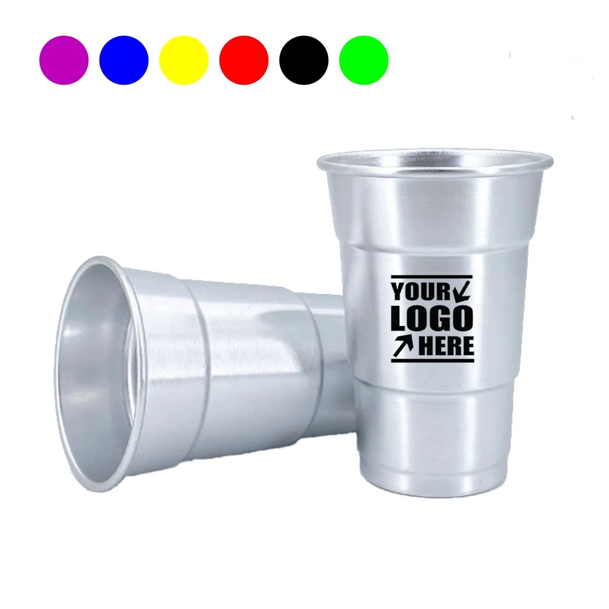 18 oz Customizable Stepped Aluminum Cup 1