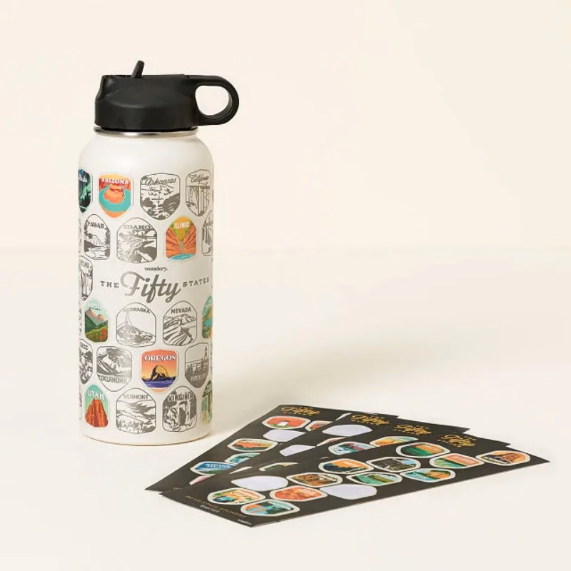 Custom Water Bottles with Custom Stickers