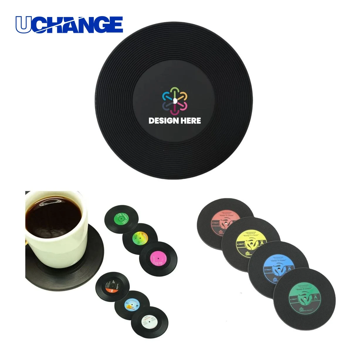 Retro Vinyl Record Coaster Mat 1