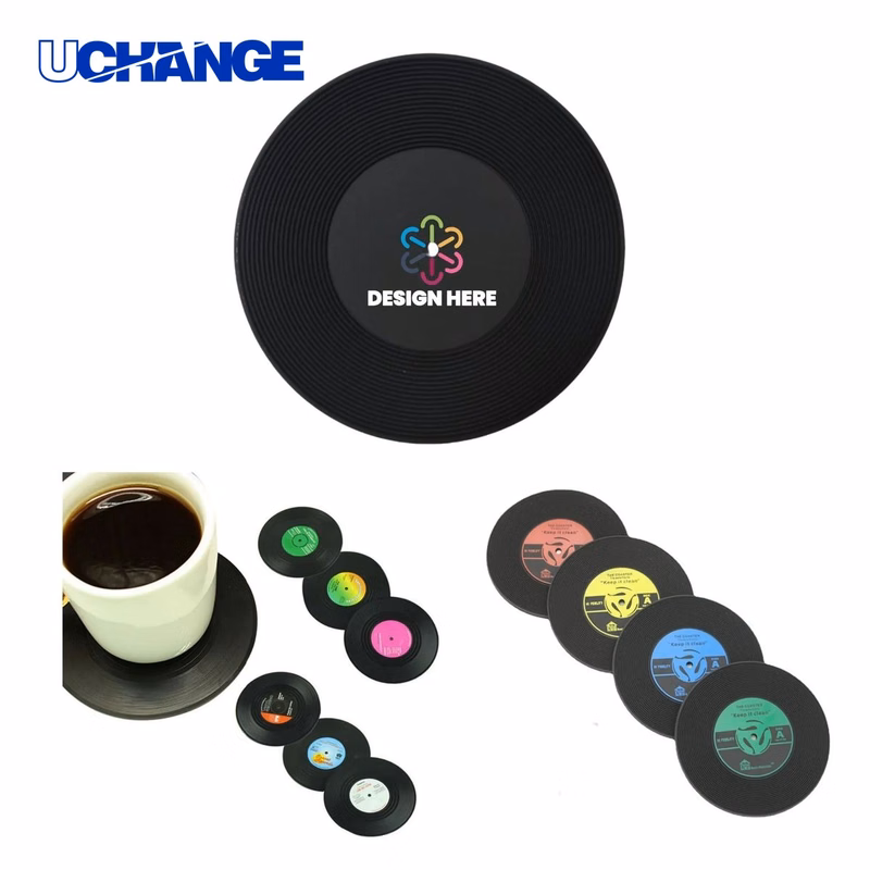 Retro Vinyl Record Coaster Mat