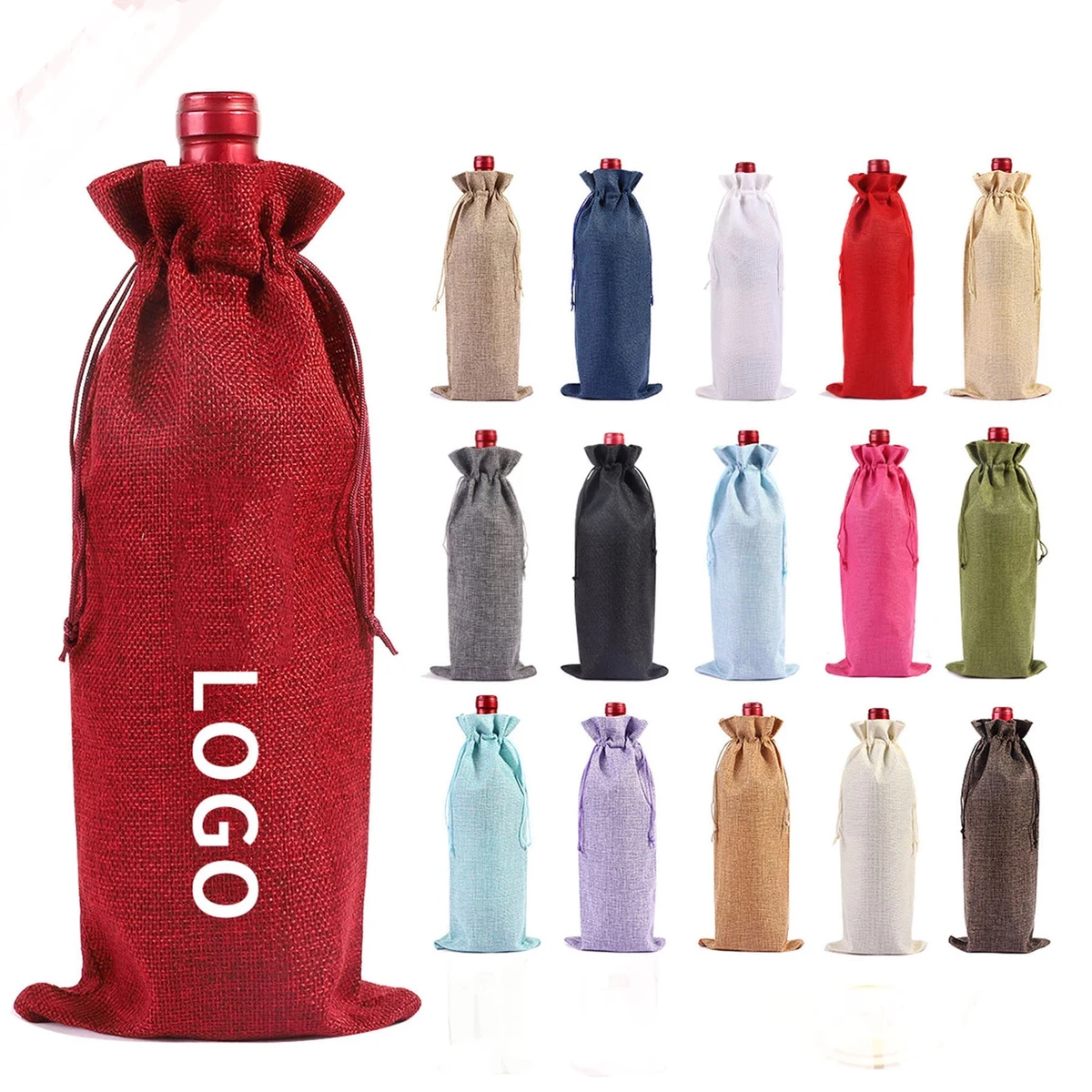Reusable Wine Gift Bags with Drawstrings 1