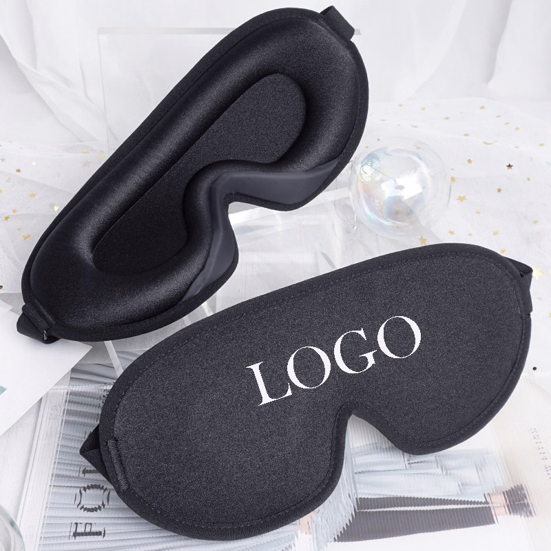 3D Contoured Cup Sleep Mask W/ Adjustable Strap