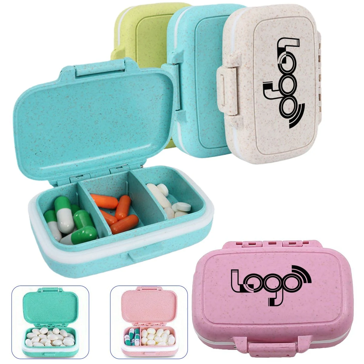 MOQ50 Travel Portable Pill Organizer 1