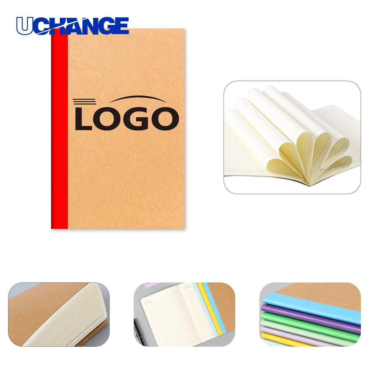 A5 Rainbow Kraft Notebook Journal for Creative Work 1