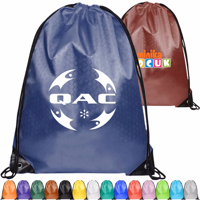 Football Shape Fabric Large Drawstring w/ Reinforced Corner
