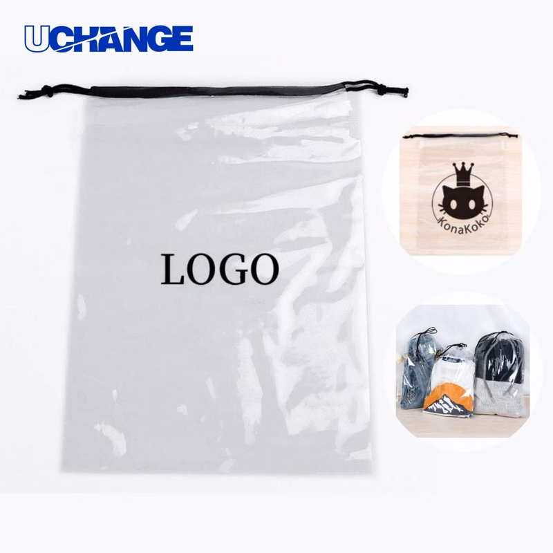 Disposable Clear Drawstring Bag Organizer