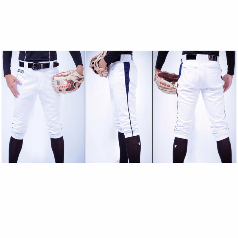 Premium Crop Length Solid Color Baseball Pants w/ Piping and