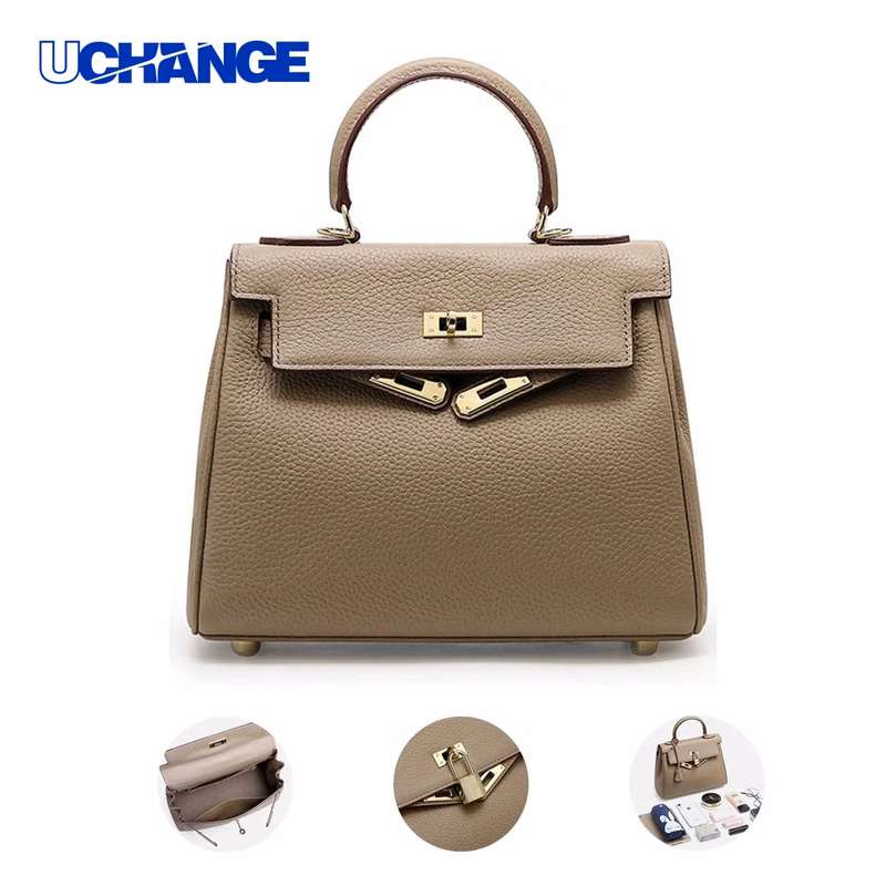 Leather Handbag Classic Structured Everyday Carry