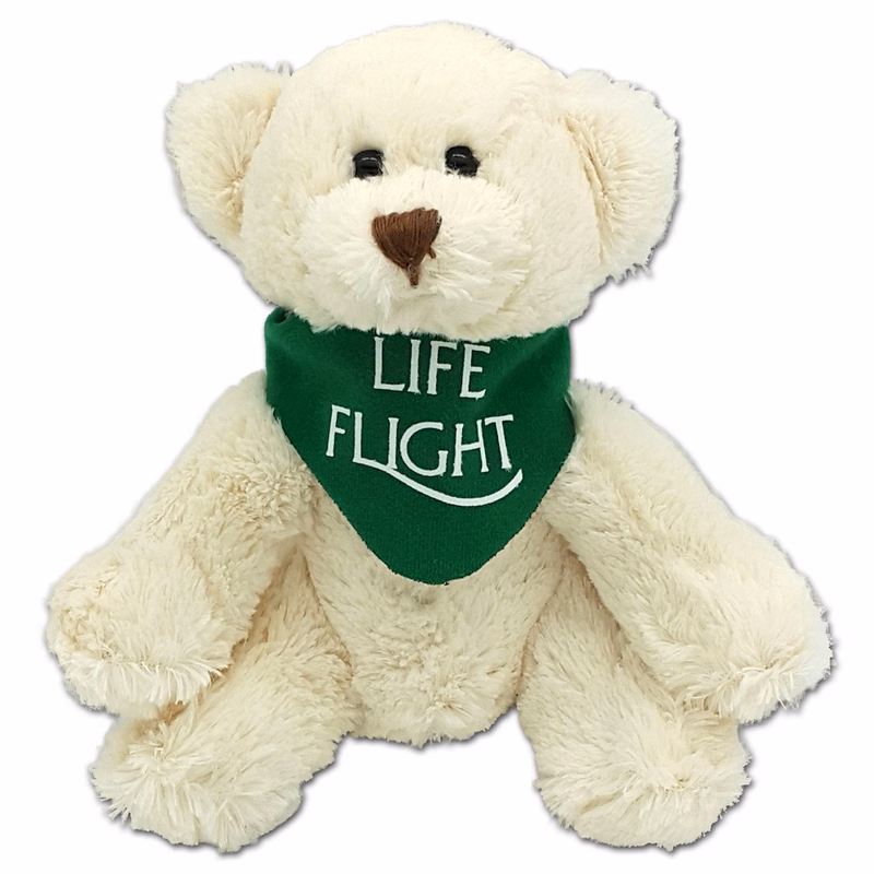 6" Beanie White Bear