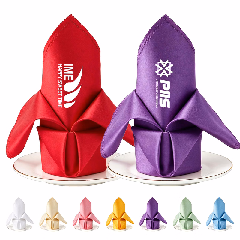 Solid Color Table Dinner Polyester Napkins