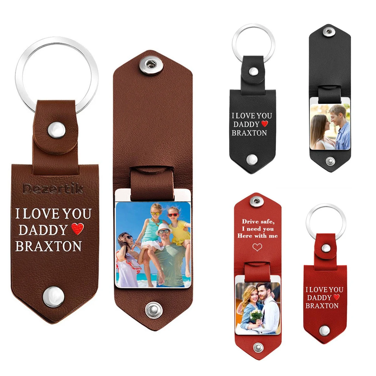 PU Leather Photo Keychain 1
