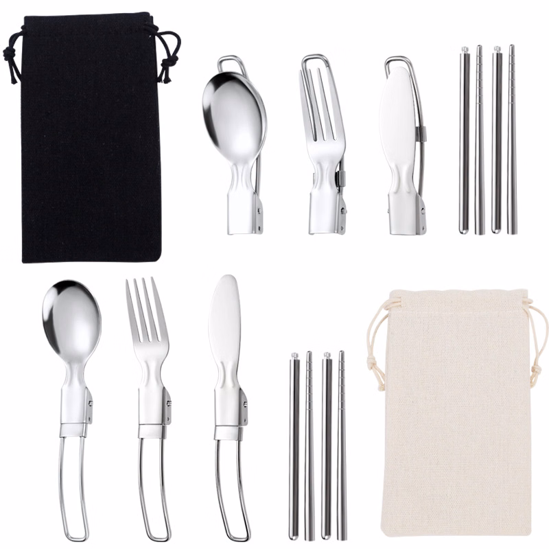 Folding Camping Picnic Cutlery Utensil Set
